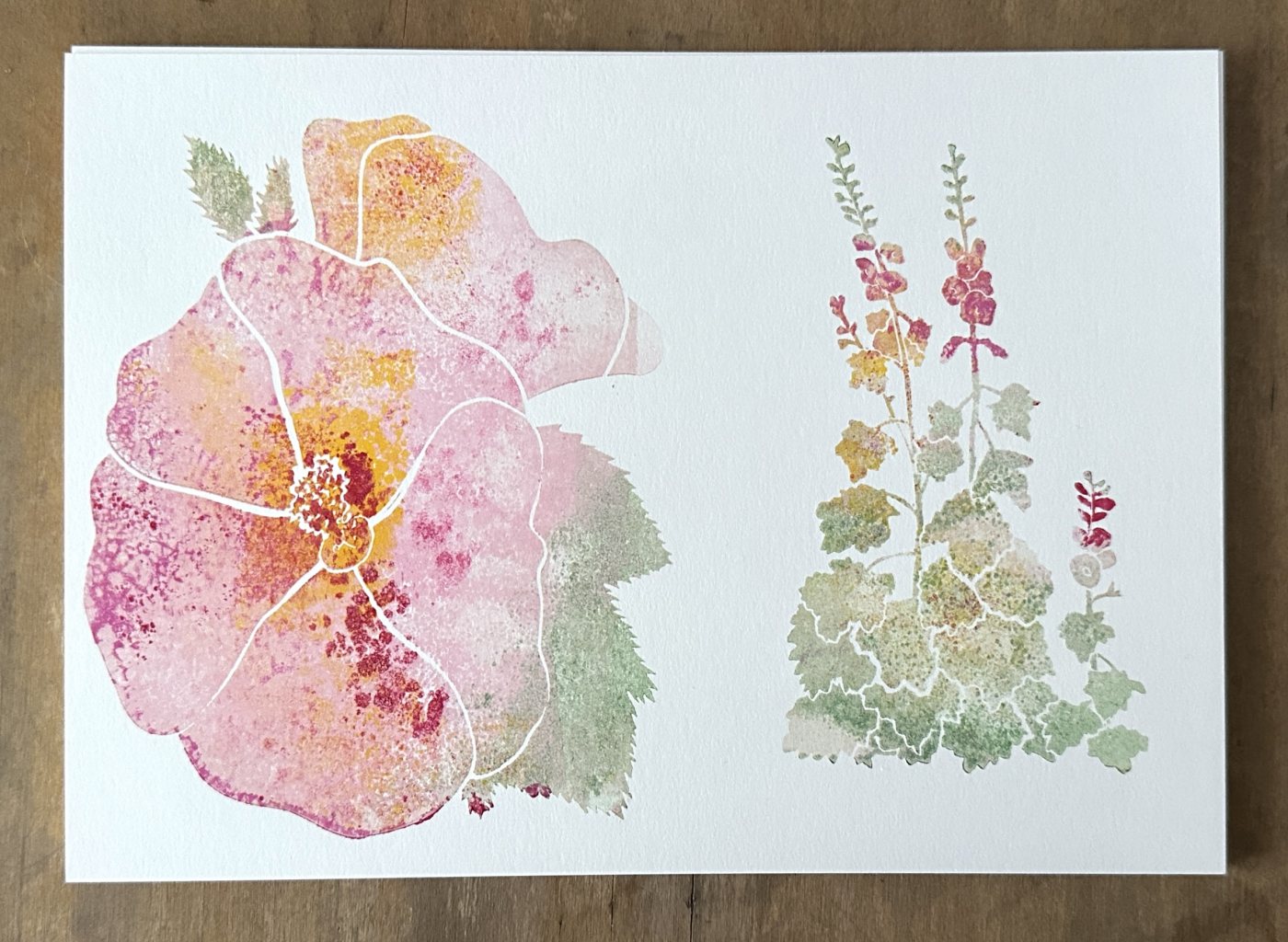 Stockrosen rosa