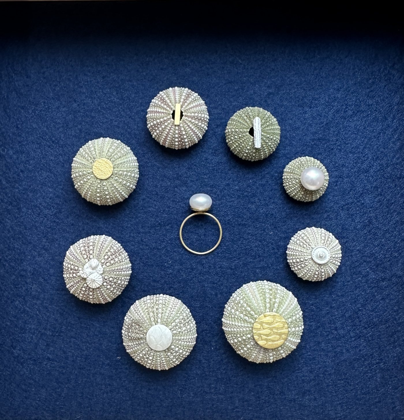 Perlring aus 750er Gold
