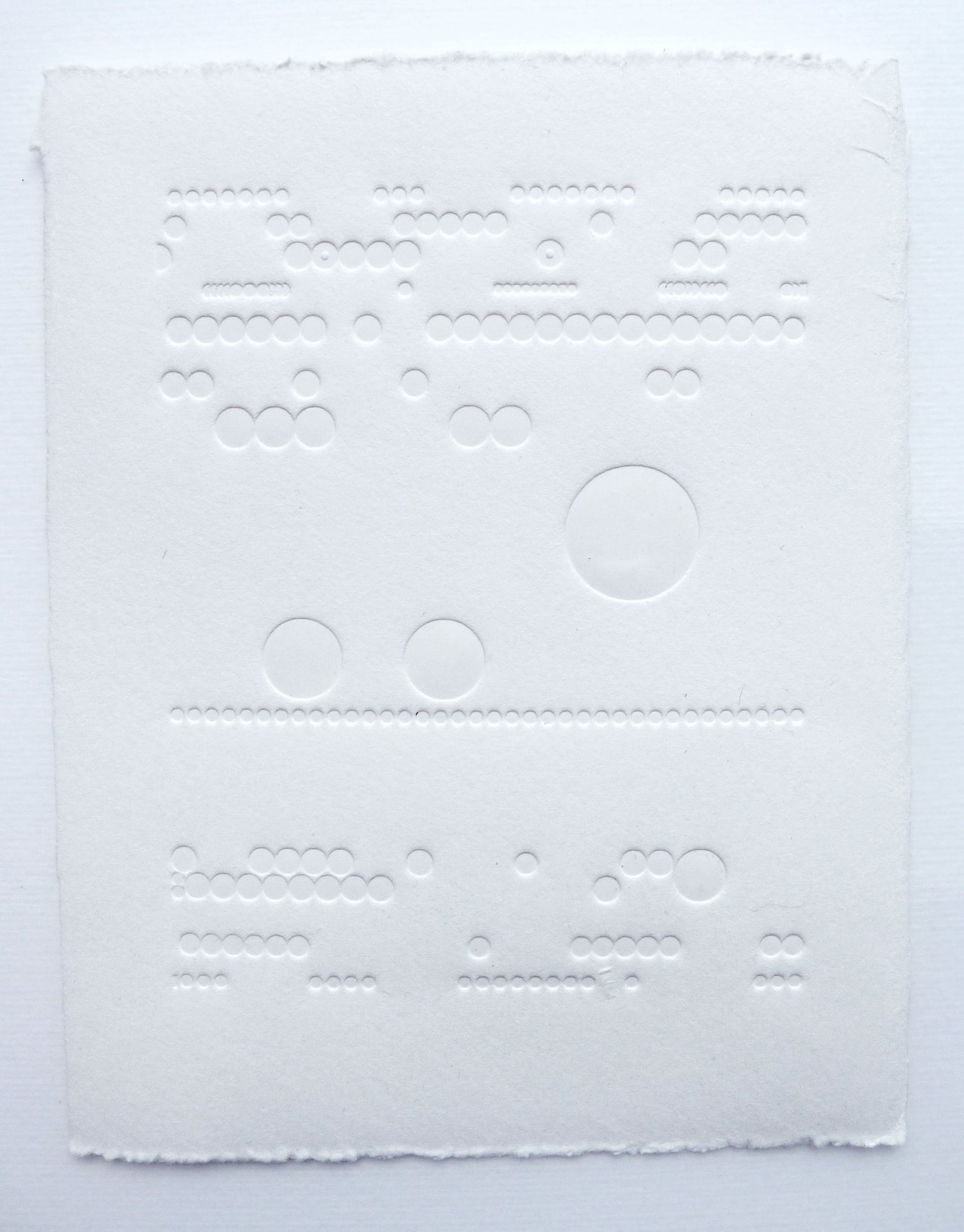 Prägedruck Grafik auf Büttenpapier
